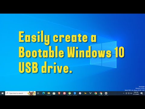 Easily create a Genuine Bootable Windows 10 USB drive.