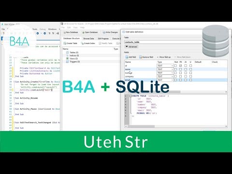 Basic4Android (B4A) | B4A with SQLite Database | Offline Database | Part 1