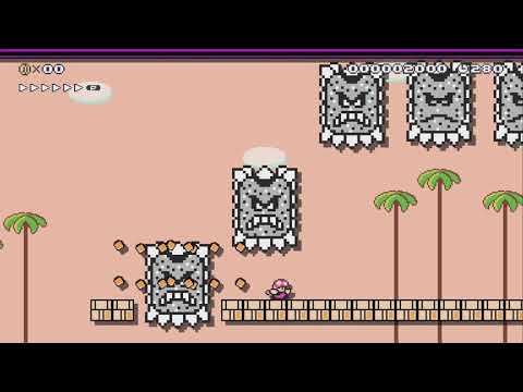 Survival Dash through Thwomps 2 by Matt KM64 - Super Mario Maker 2 - No Commentary 1bx