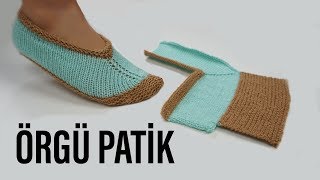 En kolay iki şişle örgü patik / kolay örgü modelleri / çeyizlik patik / Figen Ararat