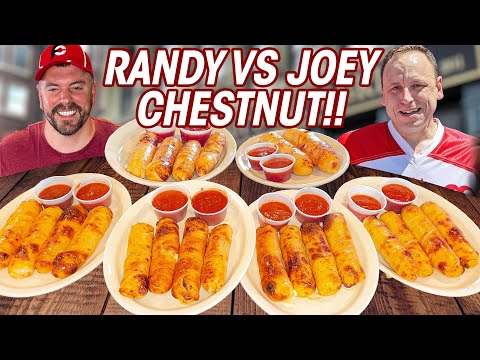 Kilroy's Stuffed Cheesy Breadsticks Challenge vs Joey Chestnut!!