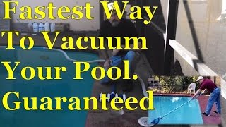 Fastest Easy Way To Sweep & Vacuum Swimming Pool | Dirt & Algae