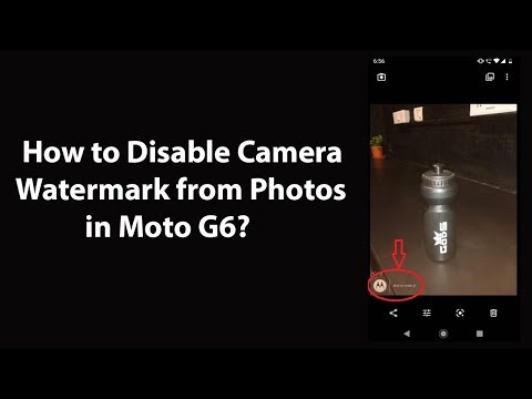 How to Disable Camera Watermark from Photos in Moto G6?