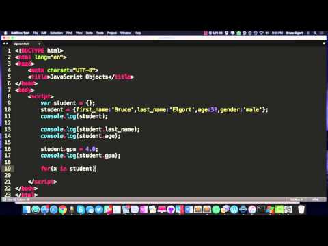 Ctec 126 Getting Started With Javascript Objects