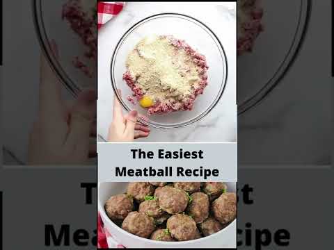 The Easiest Meatball Recipe || #shorts #recipes...