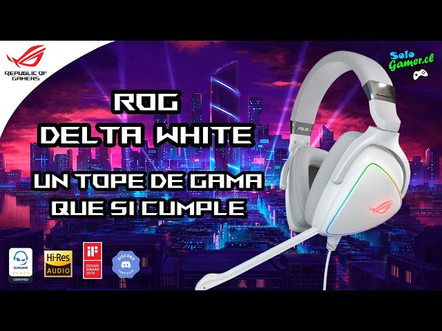 Cuffie da gioco Asus Rog Delta bianche video