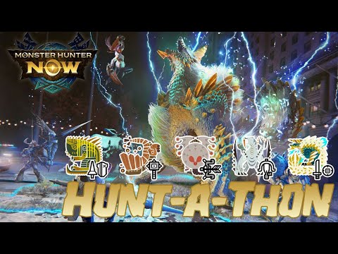 [Monster Hunter Now] 5 Star Zinogre Solo Hunt Hunt-A-Thon 5 Stages 5 Weapons