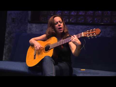 Bebel Gilberto tries out Neil Young's Harvest Moon backstage at 9:30 Club, DC