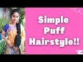 Puff With Braided Hairstyle Simple Puff Long Braided Hairstyle Sharmy S Vlogs ️