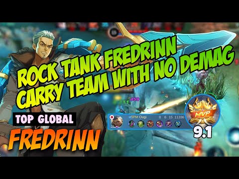 Fredrinn Full Tank Carry Team | 100% Tank Build | Mobile Legends | MLBB