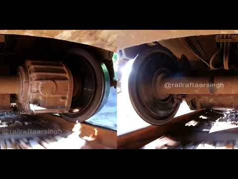 Train wheel running on track ...GOPro camera view.........Indian