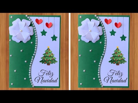 Christmas Card DIY: Tarjeta de Navidad Elegante y Creativa Hecha a Mano