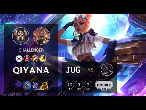 Qiyana Jungle vs Elise - KR Challenger Patch 10.11