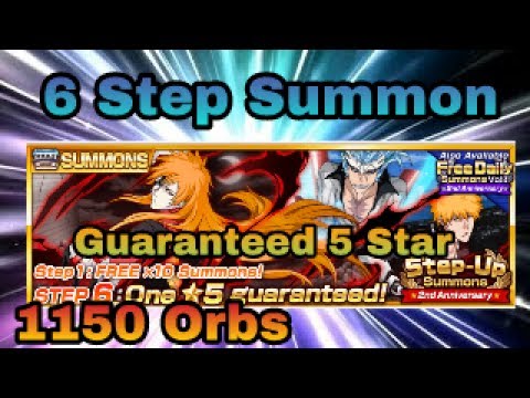 6 Steps 2nd Anniversary Step Ups Gacha Summon - Bleach Brave Souls