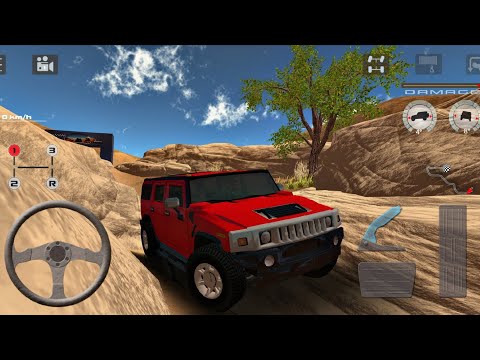 Modified Hummer H2 4x4 SUV Off-Roading Simulator - OffRoad Drive Desert 3D : Android Gameplay