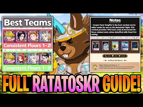 Complete RATATOSKR Guide ALL FLOORS | Best Teams, Artifacts & Gear | Seven Deadly Sins Grand Cross