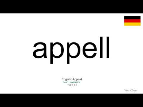 Aussprache: Appell (Deutsch)