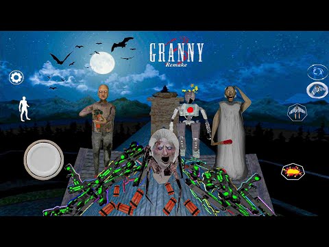 Granny 3 Remake - All Weapons Vs Granny Grandpa Mom spider And Meto Robot || All weapons Challenge 😀