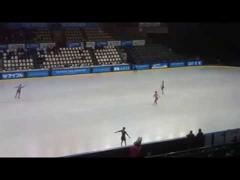 Ladies Short Program Warmup Continued at Trophée Eric Bompard
