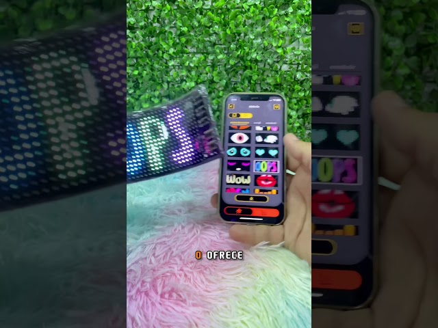 Vídeo relacionado con Pantalla LED Flexible Personalizable RGB, 17.3 x 7 cm Flexible Panel Led Publicidad Exterior Control vía App Bluetooth USB 5V/2A, Letrero LED Programable para Bares, Fiestas, Navidad, Bodas