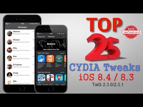 TOP 25 Best Cydia Tweaks & Apps For iOS 8.4/8.3/8 – With TaiG 2.2.0/2.3.0 Jailbreak