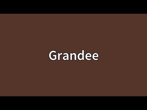 Grandees Definition