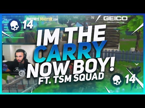 TSM Hamlinz - CARRYING THE TSM PRO TEAM! 14 KILL SQUADS (Fortnite BR Full Game)