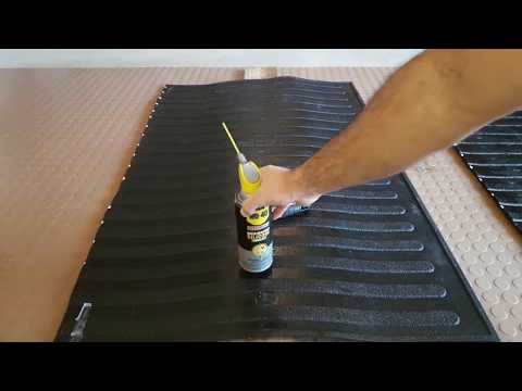 Trimming a rubber bed liner / bed mat