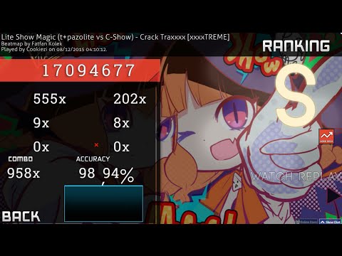 Cookiezi | Lite Show Magic - Crack Traxxxx - xxxxTREME | 98.94% | HR | 7.22★