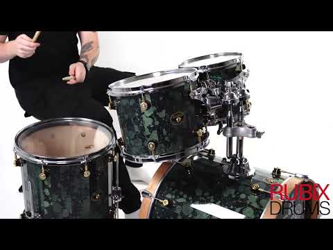 Tamburo 5-piece Opera Fusion in Mineral Green Lacquer Including Snare
