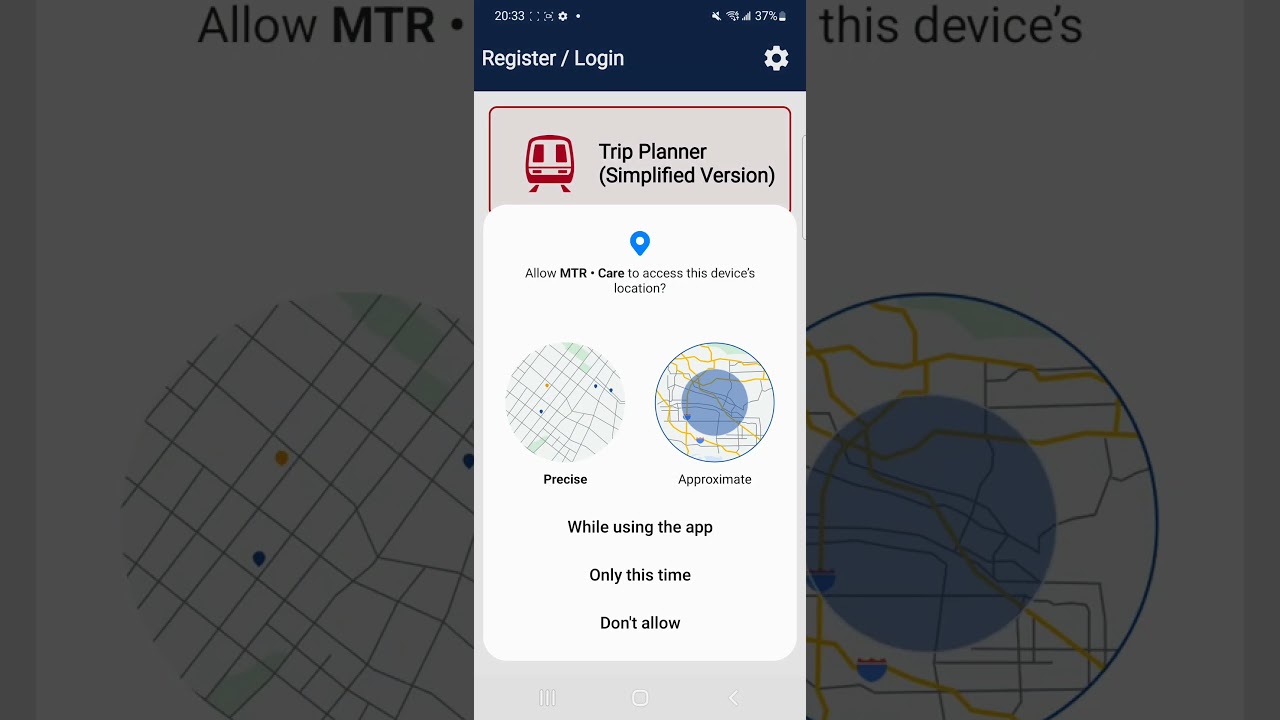 MTR  Care - background location access for in-station navigation feature