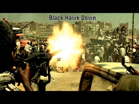 Black Hawk Down Shooting by militants of a crowd distraught with hunger near trucks with UN food aid