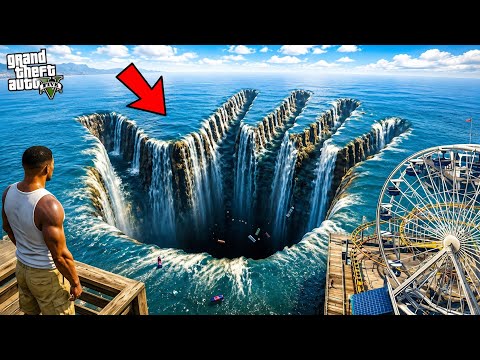 Franklin Found the Biggest Mysterious Sea Monster Handprint Deep Under the Ocean in GTA 5 Telugu! 😱