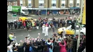 preview picture of video 'Olympic Torch handover outside Epic Accessories in Oadby Leicester 02/07/2012'