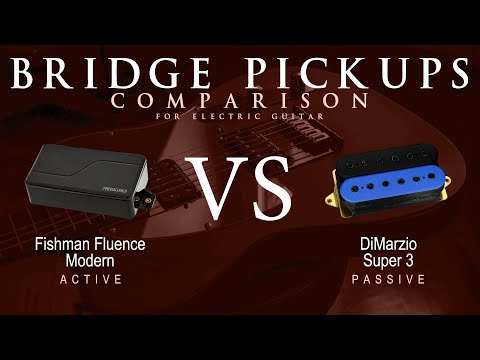 Fishman FLUENCE MODERN vs DiMarzio SUPER 3 - Bridge Guitar Pickup Comparison Tone Demo
