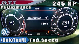 2019 VW Golf GTI Performance 0-251km/h ACCELERATIO