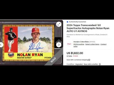 Top eBay Nolan Ryan Sales January 25 - 31, 2025