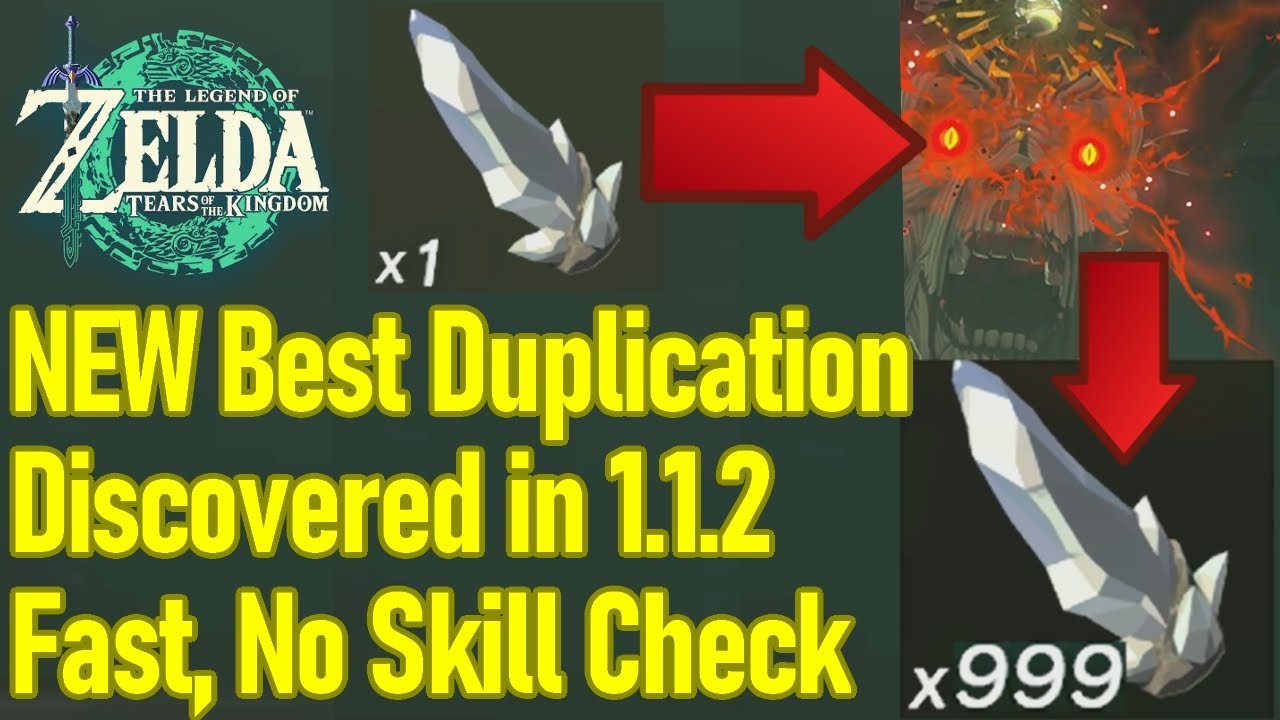 BEST 1.1.2 duplication glitch discovered, 100% consistent, fast, easy - Zelda Tears of the Kingdom - YouTube