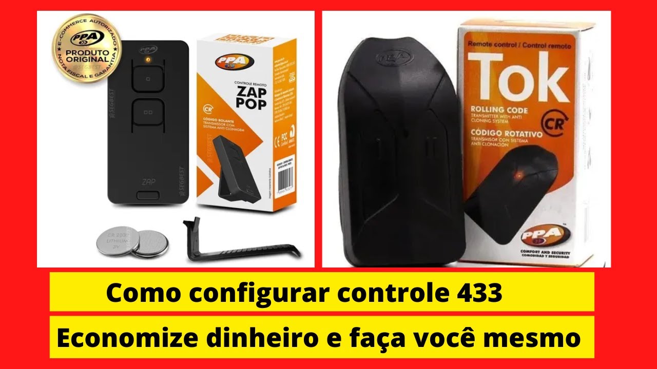 Watch Now Como codificar controle portão 433 ppa passo a passo Como codificar controle portão 433 ppa passo a passo