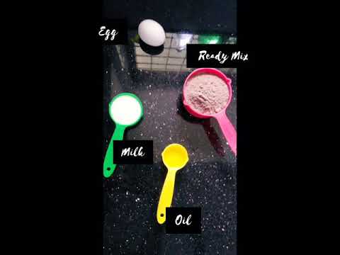 Basic Chocolate Sponge Cake with CRUST&CRUMB Cake Mix.1 egg, 1 Cup(250 ml),60ml milk,30ml oil.