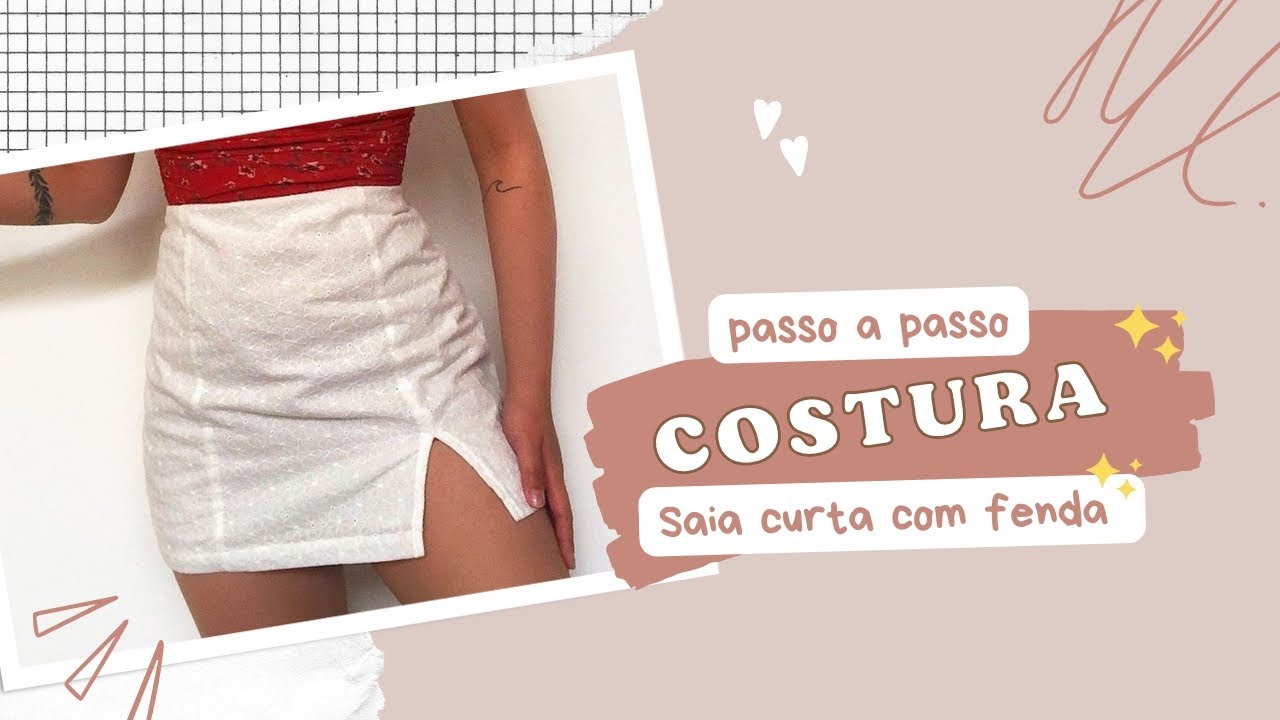 COSTURA | saia curta com fenda lateral