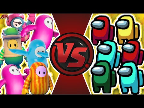 FALL GUYS vs AMONG US TOTAL WAR! (Fall Guys vs Among Us Animation) | CARTOON FIGHT CLUB