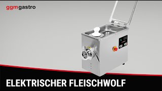 Hachoir à viande électrique 22 - 400 kg/h - 1,5 kW - 1400 tr/min - avec refroidissement