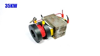 35KW Free Energy Generator Most Powerful Free Energy Electricity From Microwave Transformer