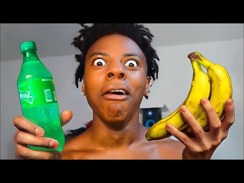 iShowSpeed Does The Sprite And Banana Challenge  (Almost Died) ￼