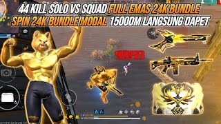 Download lagu 44 Kills Solo vs Squad Full 24K Gold Bundle !!! Spin 24K Bundle with 1500 DM Capital and Get It I... mp3