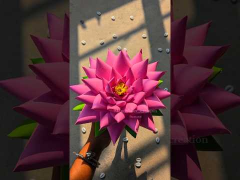 DIY Lotus Flower Making Idea 🪷 #youtubeshorts #viralshort #lotusflower #lotus #howtomake #papercraft