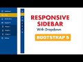 Responsive Sidebar Bootstrap 5 With Dropdown Menu Sidebar Menu
