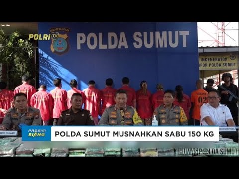 PEMUSNAHAN BARANG BUKTI NARKOBA OLEH POLDA SUMUT