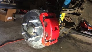 Install Power Stop Front Rotors Calipers Pads & Russell Brake Lines